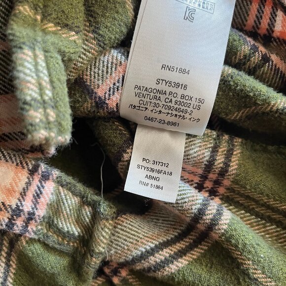 Patagonia green flannel shirt S - Picture 8 of 10